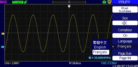 Figure 67 - Language Selection Screen Self Calibration Self Calibration procedure can optimize the signal path for optimal measurement results. You can run this procedure at any time.