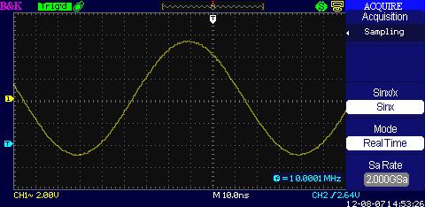 Sa Rate Displays system sampling rate. When you acquire a signal, the oscilloscope converts it into digital form and displays a waveform.