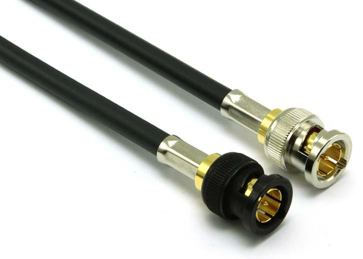 angle crimp plug PCB end launch jack The 12G BNC plugs are available with either the black 