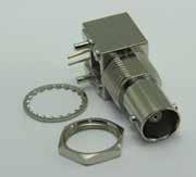 This connector has 3 legs (2 ground + centre) in a straight line and double D flats to provide anti-rotatation when bulkhead mounted. Suitable for use in applications up to 6GHz.