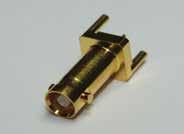 The right angle versions are for bulkhead mounting and are available in several sizes for fixing to different board thicknesses. All connectors have gold plated centre contacts and bodies.