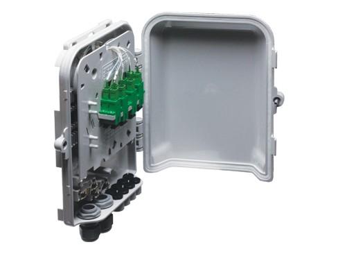 5. FTTH Splitter Distribution Box FDB-02XX For outdoor FDB-0208 FDB-0216 Product Description: It is used in in FTTH project to connect the outdoor normal cable with drop cable, Suitable for corridor,