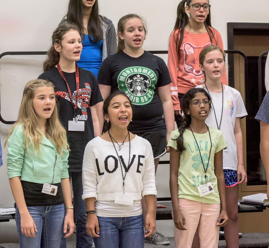An audition will determine placement into either Houston Girls Chorus (generally grades 7 12) or the Preparatory Choir (generally grades 4 9).