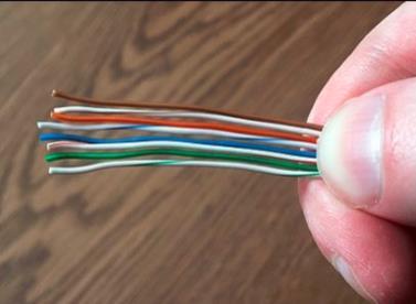 4 Use the 568-B wiring scheme on both ends for a standard patch cable. Fill up the blanks according to the pin number the color codes for 568-B cable.