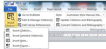 Modifying In-Text Citations Modify in-text citations to include page numbers, see also references or exclude an author s name 1. Click on the citation to highlight it 2.