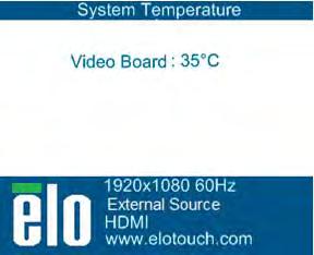 Temperature Control The IDS 01 Series monitors contain a temperature sensor that provides the user with real-time temperature readings.