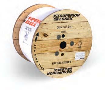 Superior Essex wooden reels can be recycled an average of five times before retirement (see Web site for further details).