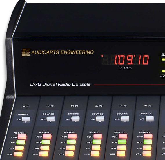 The new D-76 is a tabletop, modular console available in a 12-channel or 18-channel frame like its predecessor, the popular D-75, but includes StudioHub+ RJ45 connectivity.