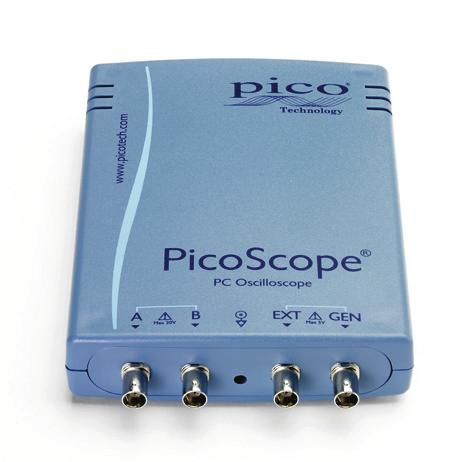 following items: The PicoScope 3000 Series MSOs have: 2 x BNC analog input channels 16 x digital input channels 1 x BNC AWG output 1 x USB port PicoScope 3000 Series oscilloscope 2 x probes in