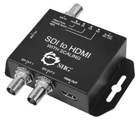Package Contents 3G-SDI to HDMI Scaler Power adapter (Output: 12V/1A)