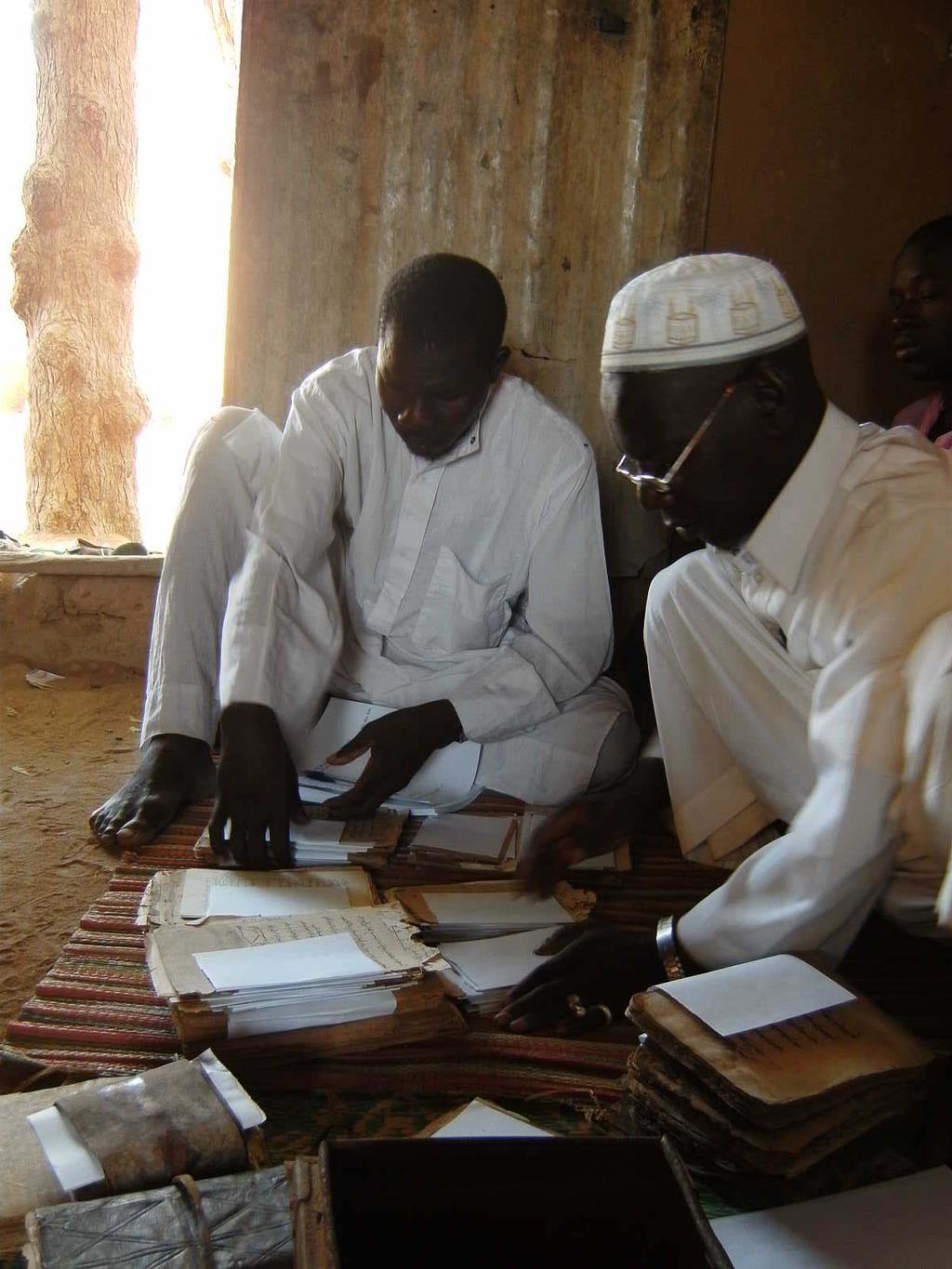 Djenne Library archivists Garba Yaro (left) and