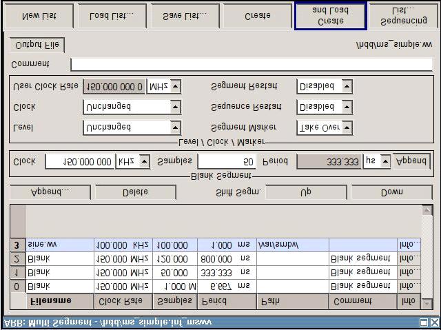 Sequencer Mode Application Example Pulsed Signal Required settings: Pulse.wv _long 52 500 3.43 µs 0.000 µs /hdd/waveforms/ Pulse segment 52 3.43 multi_seg_pulse.wv Fig.