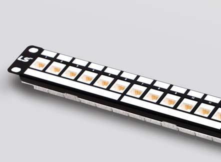 3) 155 Mbps ATM 100Mbps TPPMD ISDN, ADSL RoHS Compliant ATM LAN 1.2G Dimension (H x W) Part Number 24Port Category 6A Unshielded Patch Panel of slim IDC with Wire Management 1.