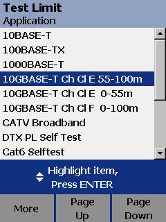 3. Standards Database Updated The 10GBASE-T entries have been changed to reflect the new DRAFT 500 MHz requirement from the IEEE.