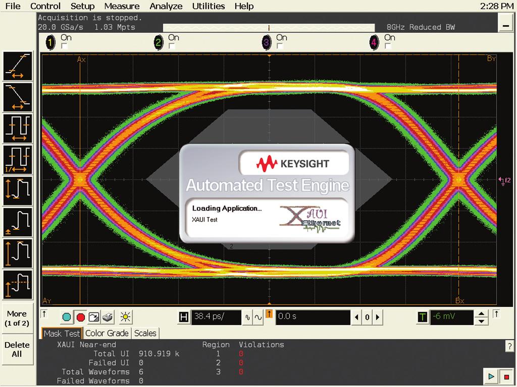 03 Keysight N5431A XAUI Electrical Validation Application for Infiniium Oscilloscopes and Digital Signal Analyzers - Data Sheet Features application offers several features to simplify the validation
