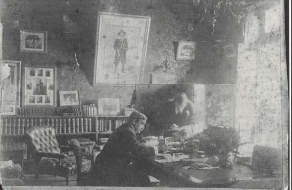 5: George Musgrove, working in his office at the Princess