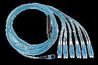 Erika Violet for OM4 cable and connectors Better airflow with small transition point construction FP4LDMF002M, FX Hydra Patch Cord, OM4, MPO-12F (F) to 6 x LC Duplex, 2 m FP3LDMF002M, FX Hydra Patch