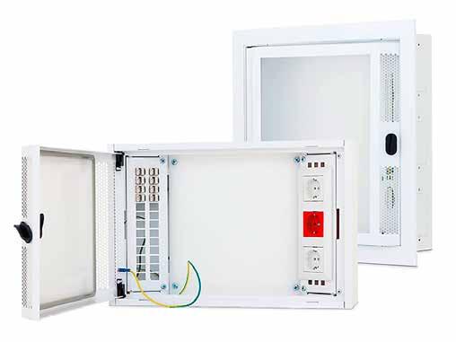FiberExpress In-Build Systems In-Build Wall-Box Data module of hybrid cabinets for home distribution systems.