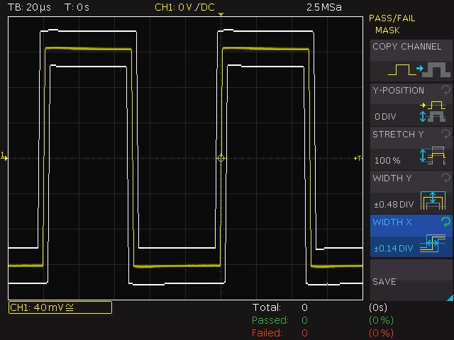 Thanks to the R&S RTC1000 oscilloscopes high-performance FFT functionality, signals can be analyzed with up to 18k points.