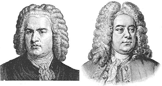 Bach and Handel Two of history s greatest composers came from the Baroque period: Johann Sebastian Bach and George Frideric Handel.