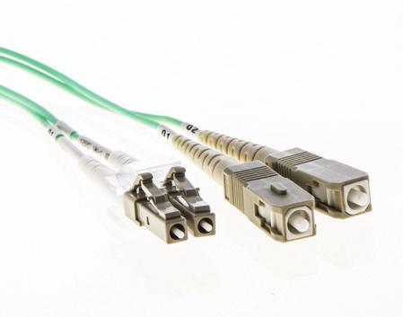 Connectors are available from many manufacturers. They are designed specifically for the type of fiber you are using. Single mode uses a 9/125 connector, and multimode utilizes a 62.