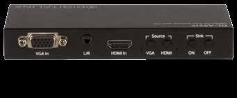 AUTO SWITCHERS AND EXTENDERS DL-AS21C HDMI + VGA AUTO-SWITCHER WITH CEC CONTROL SUPPORTED AUDIO, VIDEO AND CONTROL Supported Broadcast HDMI Input Resolutions 480p: 59.