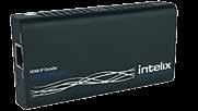 The INT-IPEX1002 receives the UDP stream on the LAN input & decodes the M-JPEG video back to an HDMI formatted video stream.