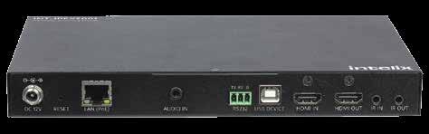 An analog audio input port embeds the audio with the video content, such as a DVI video source.