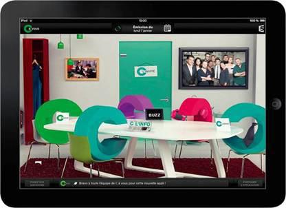 Second screen applications France Télévisions also launched contextual applications allowing viewers to interact with a live programme directly from their mobile or tablet (via social networks for