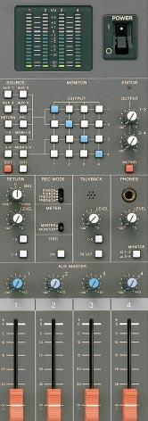 Name and function of each part 0 0 0 0 MONO section STEREO section /MASTER section InputA Level Switch (InputA Level) Control B (InputB Selector) Button LCF (LowCut Filter) Button HIGH (High