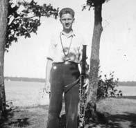 36 CHARLES ROBERT REINERT: REMEMBRANCES AND TRIBUTES Reinert at Wainwright Band Camp, La Grange, Indiana, 1932.