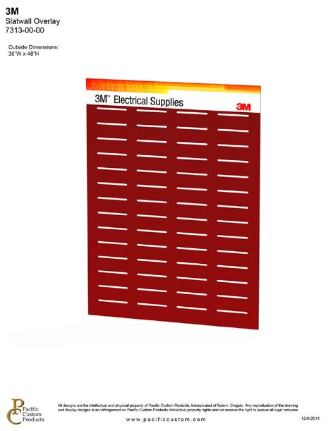 Slat Wall Overlay 36 W Give your slat wall a face lift in 3M red.