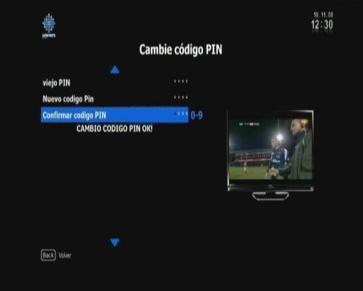 In the second field you can swap between TV and radio channels. Use the buttons to change it. In the third field there is the list of channels. You can move by using and buttons.