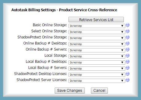 Billing with Autotask How to configure your Autotask Billing Settings Step 1. Click on the Retrieve Services List button. Step 2.