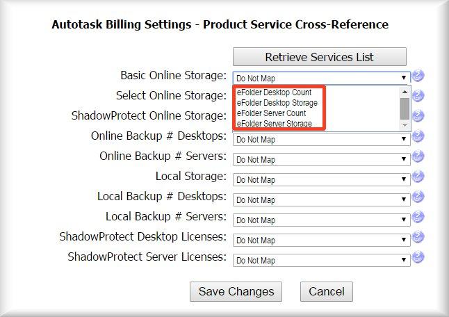 Billing with Autotask Billing with Autotask Understanding Autotask Billing Settings in efolder Every partner configures their billing settings within Autotask differently, depending