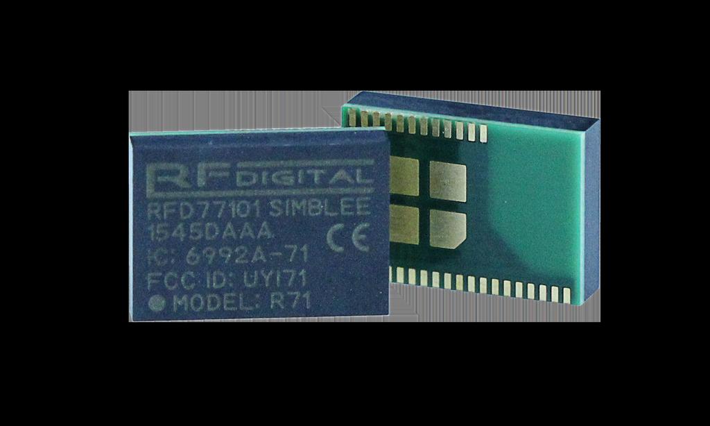 Simblee Bluetooth Smart Module RFD77101 DATASHEET Only 7mm x 10mm Features l Bluetooth Smart Stack built-in l Fully encapsulated and hermetically sealed l Long range l Simblee interference immunity l