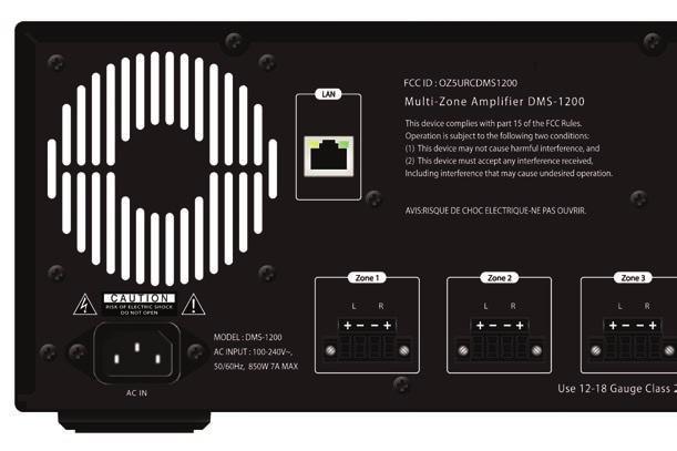DMS-1200 FEATURES AND BENEFITS Rear Panel Features 110V-220V Power Connection The IEC power socket enables either UL/CSA approved 110V power cords or CE approved 220V power cables to be used with the