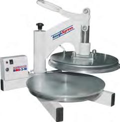 stainless steel PIZZA PRESSES & ROLLERS DXA LIST $ 5,485 Semi-Automatic Pizza Press (compressor required sold separately) swing-out design for easy dough