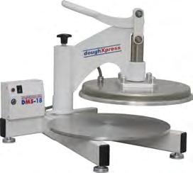 presses dough balls into pizzas up to 18 in diameter ideal for pizzas, par baked pizzas, tortillas, and paillards 220v / 60 Hz 3000 watts 13.