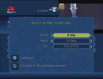 8.2.3 SETTING A RECORDING MANUALLY Lastly, you can set a recording manually for a specific time and channel. From the Main Menu or Quick Menu, select DVR and then Record.