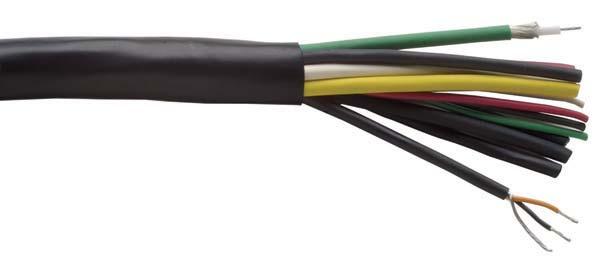 VIDEO CABLES 49 Component RGB with 4 Audio Pairs & 4 Power Conductors VIDEO CABLES The hybrid design of the Gepco flexible and easy-to-strip plenum PVC.
