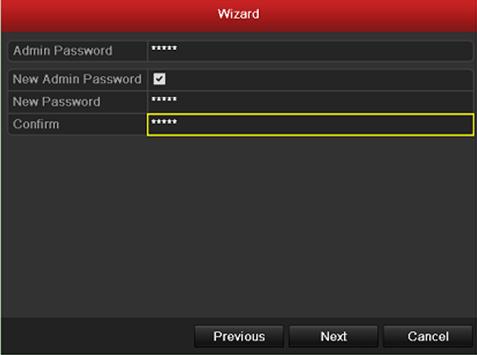 2. Click Next button on the Wizard window to enter the Login window. Login Window 3. Enter the admin password.