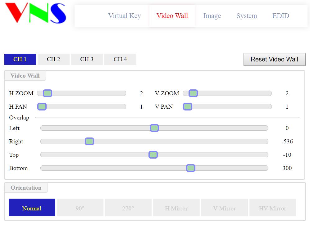 OSD Menu Input selection Channel selection Power Indicator Example: WebGui for Video Wall setting 8.2.