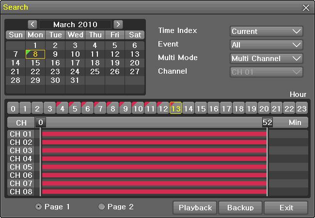 (4) Go to The Last Played Time The user can playback from the last played time by Multi-Channel Mode. Go To The First and Go To The Last are only available in {Multi-Channel}.