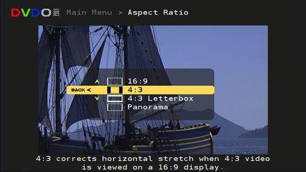 Aspect Ratio Control using Menus or Remote Section 3: Remote & Menus Main Menu -> Aspect Ratio Aspect Ratio controls apply to the currently selected input, for independent