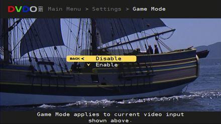 Settings: Game Mode Section 3: Remote & Menus Main Menu -> Settings -> Game Mode About Game Mode The video processing performed in EDGE adds a few milliseconds of delay to your video and audio.
