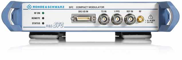 R&S SFC Compact Modulator and R&S SFC-U USB Compact Modulator At a glance The R&S SFC compact modulator and the R&S SFC-U USB compact modulator are economical multistandard signal sources.