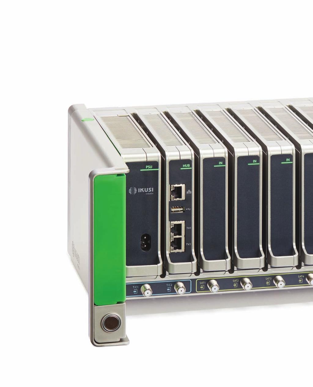 High density Small footprint per channel Capable of processing more than 200 SD services or 120 HD services No need