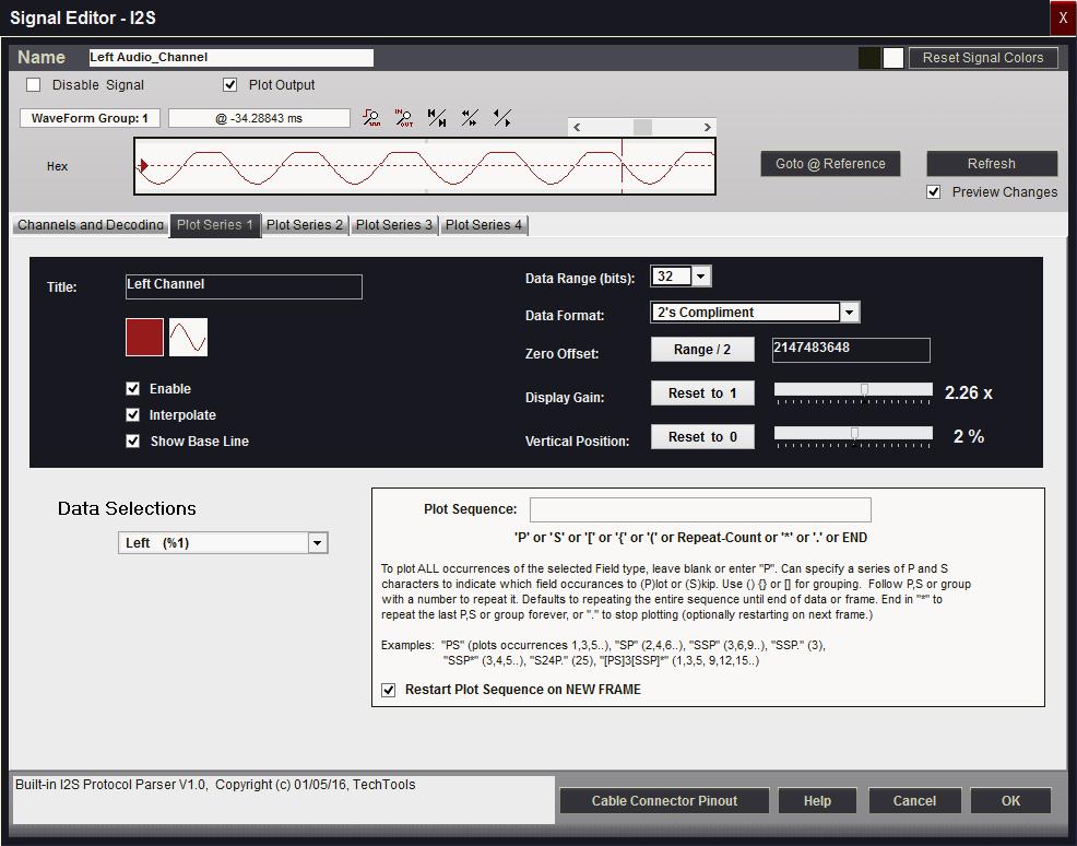 Configuration 3.2.1.2 66 Plotting Signal Data Signal Definitions 35 can be configured to plot the data when displayed in any Waveform View.