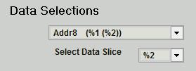 Configuration 68 Data Selections If a selection list is visible, the signal has more than one type of data field. Use the pull down to select which data field to plot.